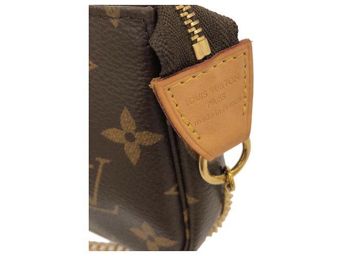 Louis Vuitton Monogram Mini Pochette Accessoires Marrone - vista 4