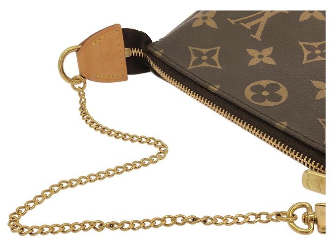 Louis Vuitton Monogram Mini Pochette Accessoires Marrone - vista 5
