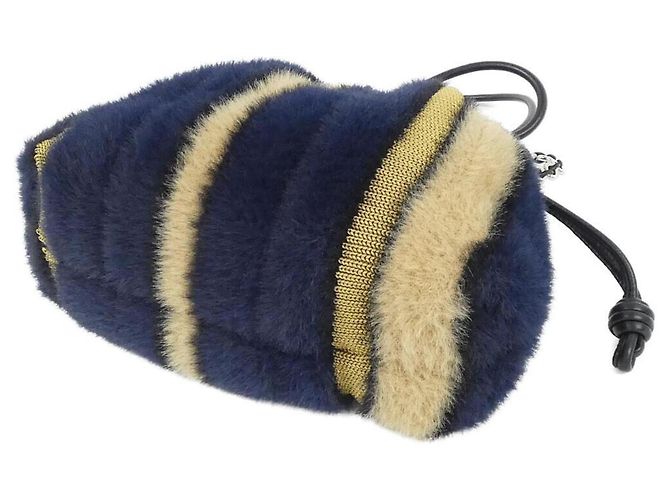 Borsa Loewe Flamenco Medium Blu navy - vista 2