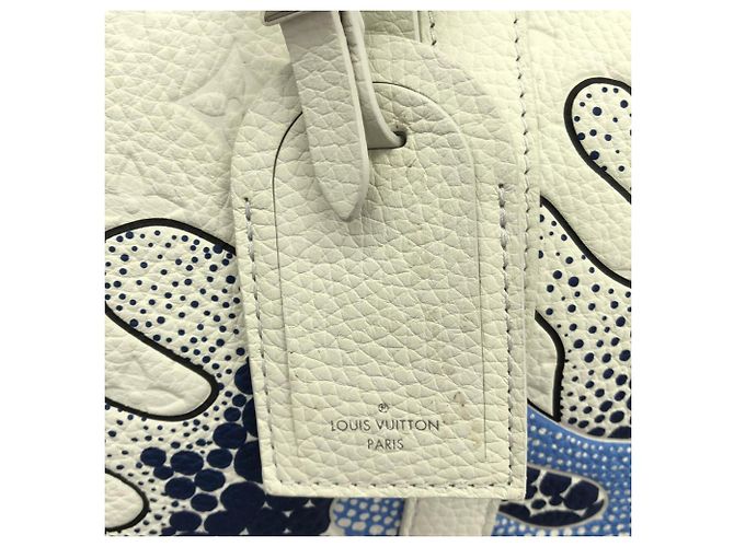 Keepall Borsa Boston in Taurillon Louis Vuitton Bianco - vista 7
