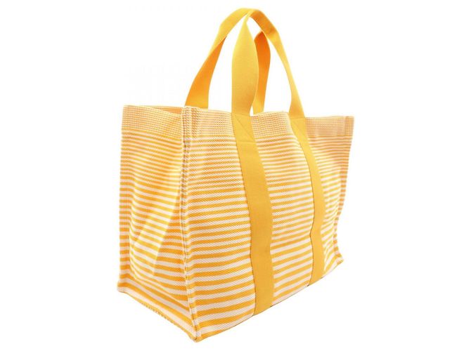 Hermès Borsa Hermes Bayadère Bouton d'Or Bianco Giallo - vista 2