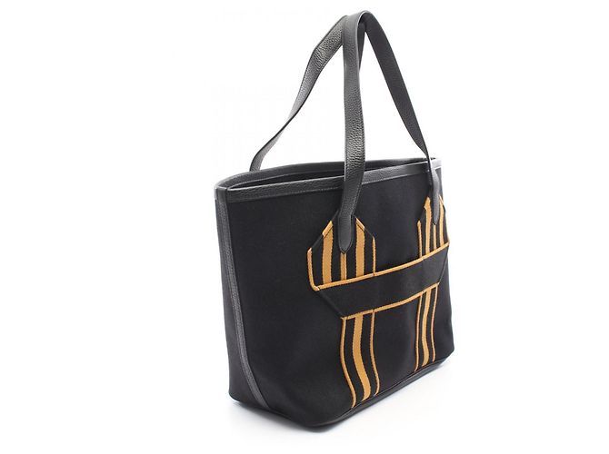 Hermès Borsa Tote Hermes Pure Sangle MM Marrone Nero - vista 2