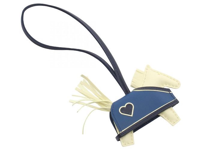Hermès Hermes Rodeo PM Robeo Coeur Charm Blu Giallo Blu navy - vista 2
