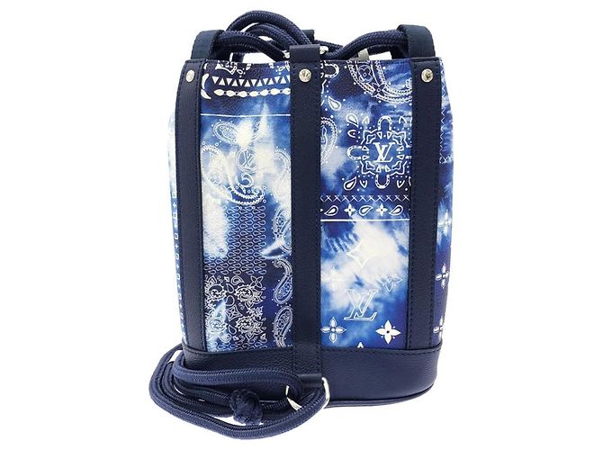 Bolsa de ombro Louis Vuitton Monogram Bandana Randonee PM Azul - vista 2