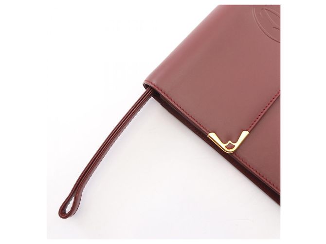Borsa a mano clutch Cartier Must Line Second Bag Bordò - vista 11