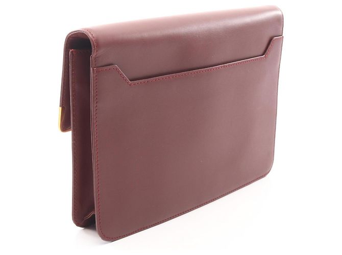 Borsa a mano clutch Cartier Must Line Second Bag Bordò - vista 2