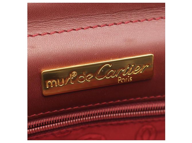 Borsa a mano clutch Cartier Must Line Second Bag Bordò - vista 4