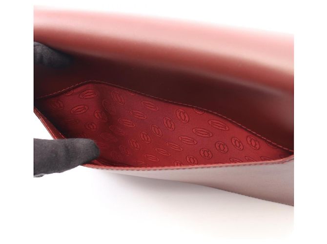 Borsa a mano clutch Cartier Must Line Second Bag Bordò - vista 8