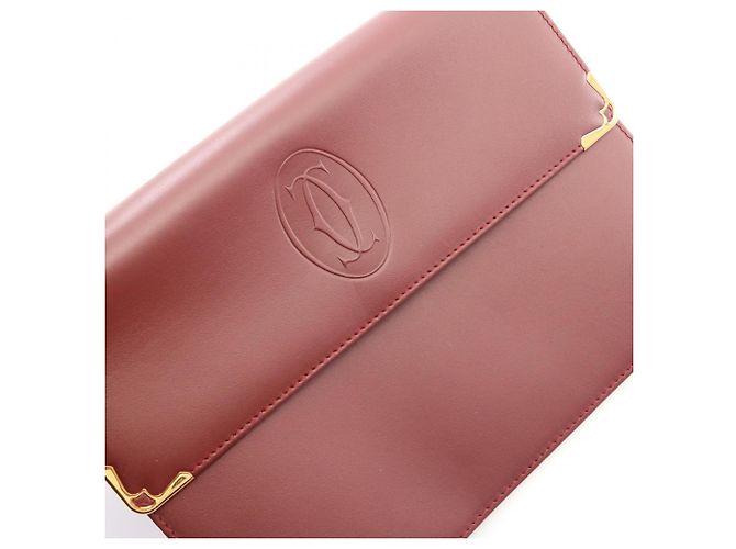 Borsa a mano clutch Cartier Must Line Second Bag Bordò - vista 9