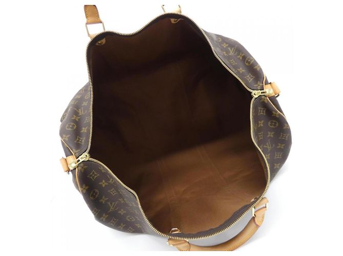 Louis Vuitton Monogram Keepall Bandoulière 60cm Boston Bag Brown - view 8