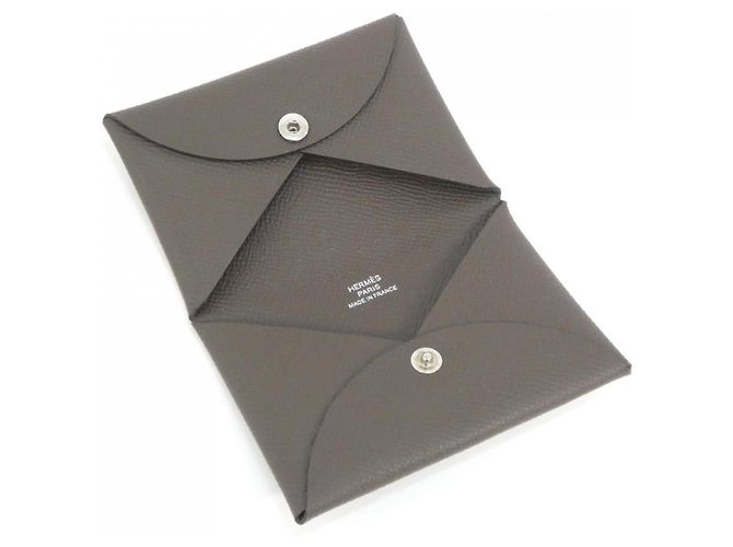 Hermès Tarjetero Calvi Hermes Castaño - vista 3