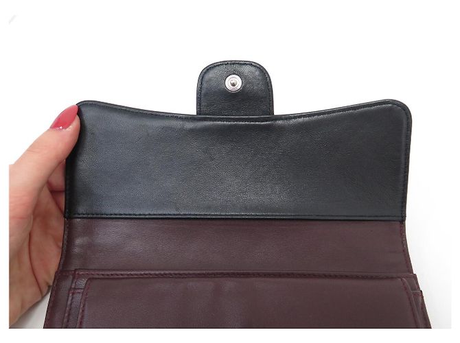 CHANEL CLASSIC TIMELESS MATTELETT-LEDER GELDBÖRSE SCHWARZ - Ansicht 11