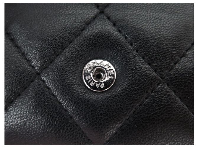 CHANEL CLASSIC TIMELESS MATTELETT-LEDER GELDBÖRSE SCHWARZ - Ansicht 13