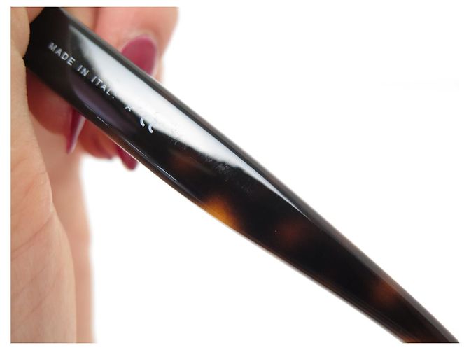 NUEVAS GAFAS DE SOL CHANEL CAT EYE PERLAS 6040-H MARRÓN Castaño - vista 11