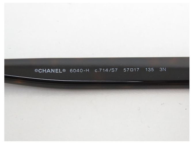 NUEVAS GAFAS DE SOL CHANEL CAT EYE PERLAS 6040-H MARRÓN Castaño - vista 8