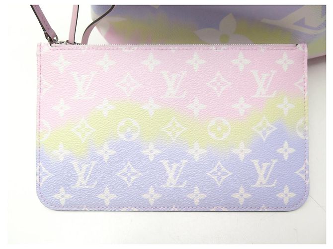 NUOVA BORSA LOUIS VUITTON NEVERFULL MM IN TELA ESCALE PASTEL M45270 Multicolore - vista 13