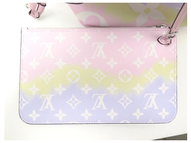 NUOVA BORSA LOUIS VUITTON NEVERFULL MM IN TELA ESCALE PASTEL M45270 Multicolore - vista 14