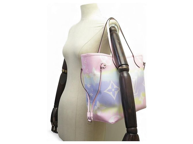 NUOVA BORSA LOUIS VUITTON NEVERFULL MM IN TELA ESCALE PASTEL M45270 Multicolore - vista 4