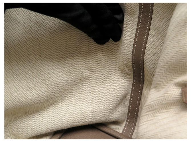 Hermès BORSA HERMES GARDEN PARTY 36 IN PELLE ETOUPE Beige - vista 11