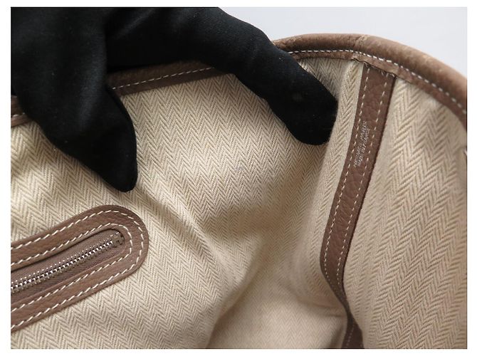 Hermès BORSA HERMES GARDEN PARTY 36 IN PELLE ETOUPE Beige - vista 13