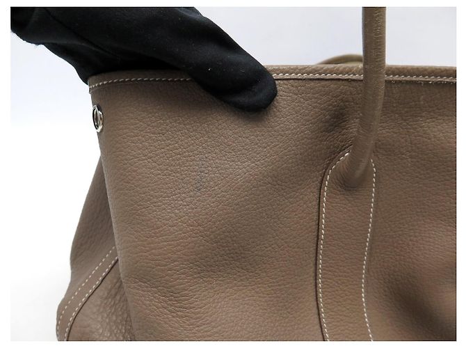 Hermès BORSA HERMES GARDEN PARTY 36 IN PELLE ETOUPE Beige - vista 14