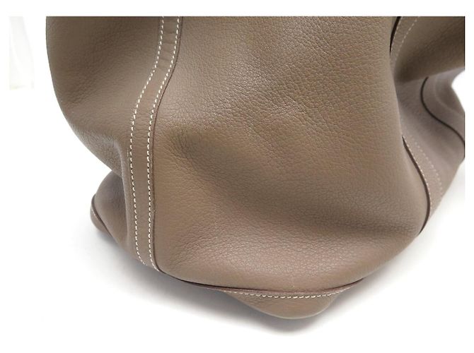 Hermès BORSA HERMES GARDEN PARTY 36 IN PELLE ETOUPE Beige - vista 17
