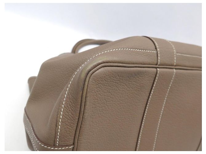 Hermès BORSA HERMES GARDEN PARTY 36 IN PELLE ETOUPE Beige - vista 18