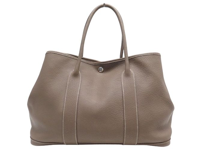 Hermès BORSA HERMES GARDEN PARTY 36 IN PELLE ETOUPE Beige - vista 2