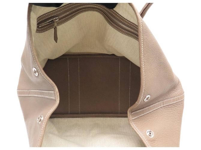 Hermès BORSA HERMES GARDEN PARTY 36 IN PELLE ETOUPE Beige - vista 6