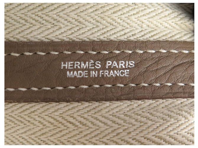 Hermès BORSA HERMES GARDEN PARTY 36 IN PELLE ETOUPE Beige - vista 9
