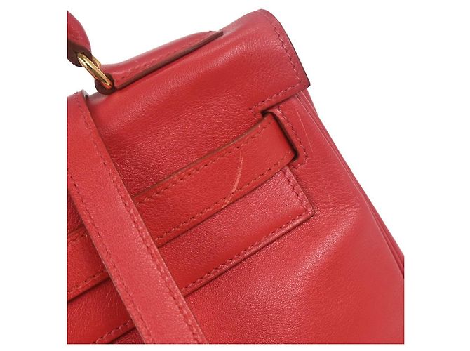 Hermès Kelly Red Swift mit Gold Hardware 32 Rot - Ansicht 5