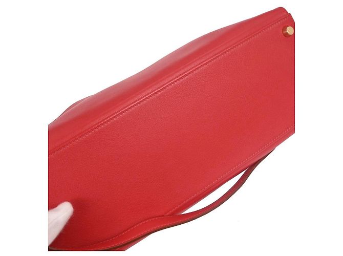 Hermès Kelly Red Swift mit Gold Hardware 32 Rot - Ansicht 7