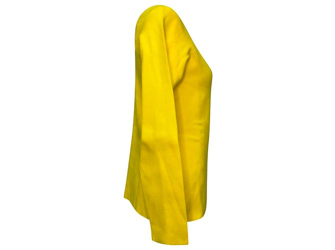 Moschino Boutique Cutout Accent Pullover aus gelber Viskose - Ansicht 2