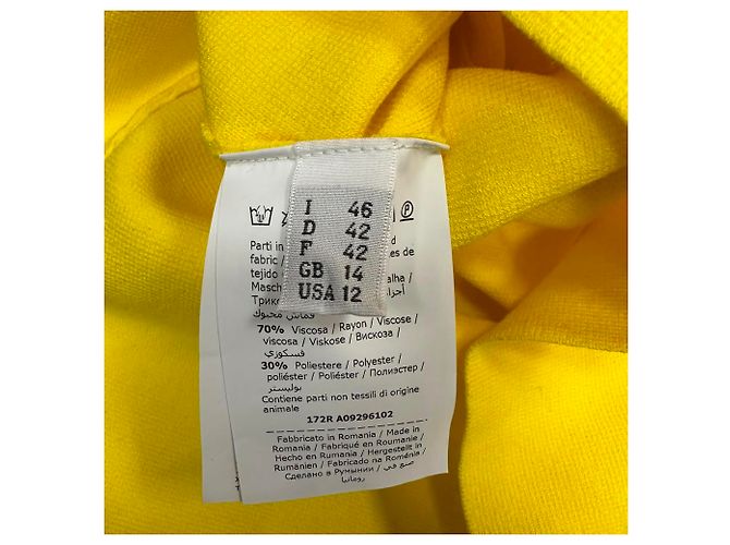 Moschino Boutique Cutout Accent Pullover aus gelber Viskose - Ansicht 5