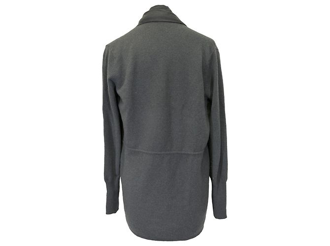 Loro Piana Strickjacke offen aus grauem Kaschmir - Ansicht 3