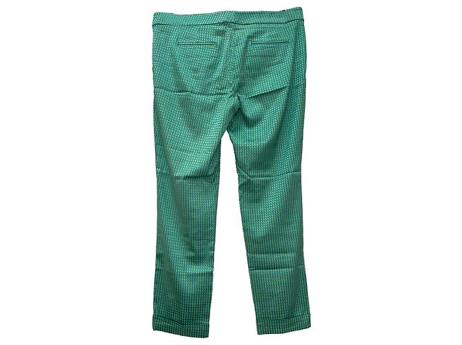 Pantalones de pierna recta en viscosa jacquard verde Etro - vista 2