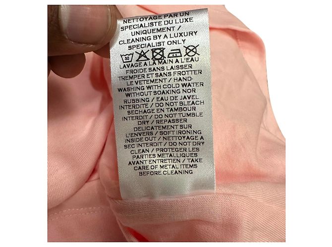 Camiseta Balmain con recortes y botones decorados en algodón melocotón - vista 7