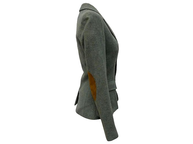 Ralph Lauren Elbow Patch Balzer with Pockets in Olive Wool Green Olive green - view 2