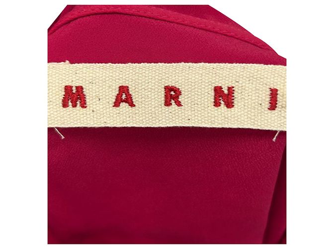 Camicetta a maniche lunghe Marni in seta rosa - vista 9