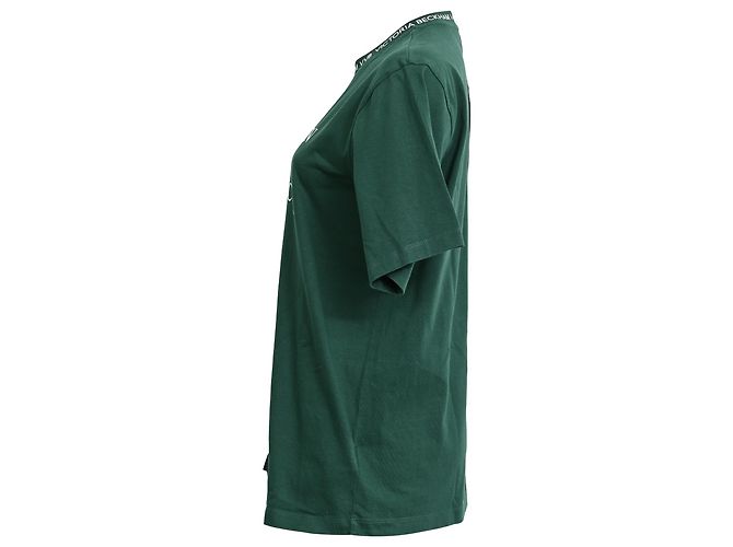 Camiseta estampada VVB Victoria Beckham en algodón orgánico verde - vista 2