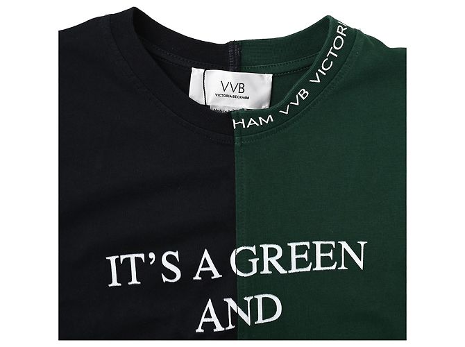 Camiseta estampada VVB Victoria Beckham en algodón orgánico verde - vista 8