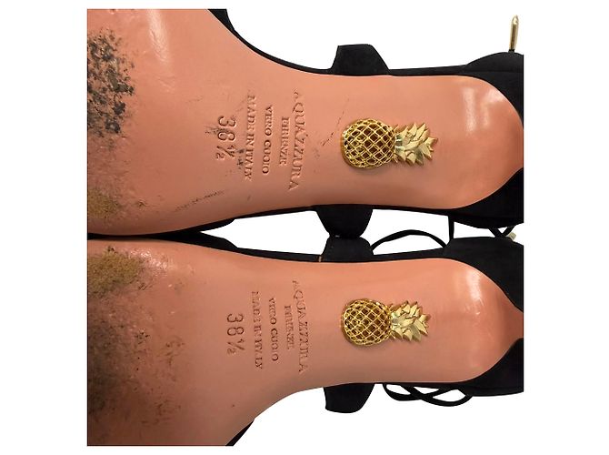 Décolleté Matilde 85 Aquazzura in scamosciato nero - vista 10
