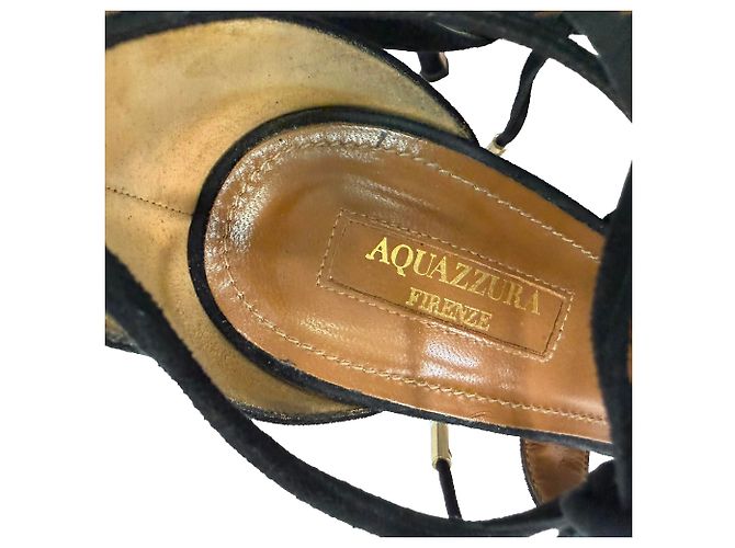 Décolleté Matilde 85 Aquazzura in scamosciato nero - vista 3