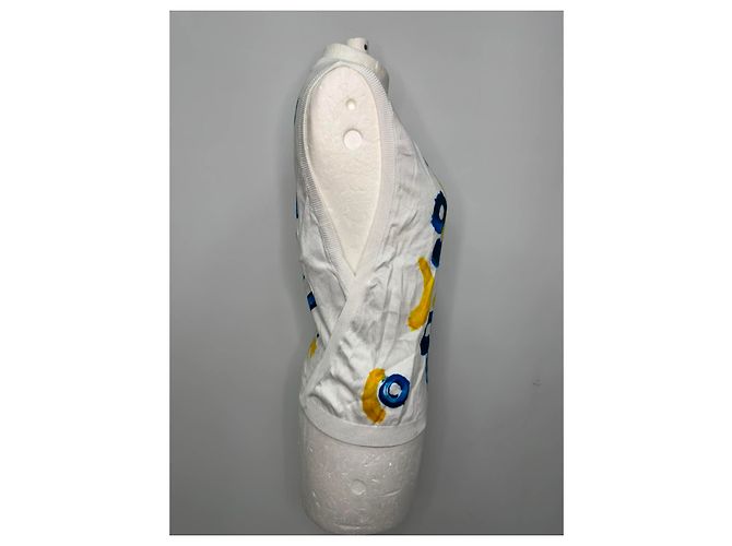 Moschino Couture bedruckter Westen aus Baumwolle in Multicolor Mehrfarben - Ansicht 4