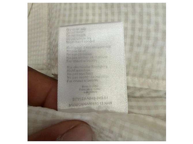 Anine Bing Texturierte Button-Down-Hemd aus Elfenbeinfarbener Viskose - Ansicht 4