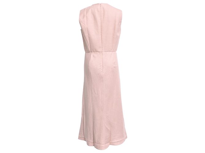 Vestido midi sin mangas Max Mara en lana rosa camel - vista 3