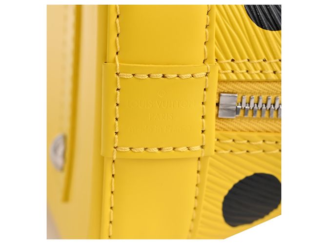 Borsa Louis Vuitton x Yayoi Kusama Alma BB in pelle Epi gialla Giallo Cammello - vista 12