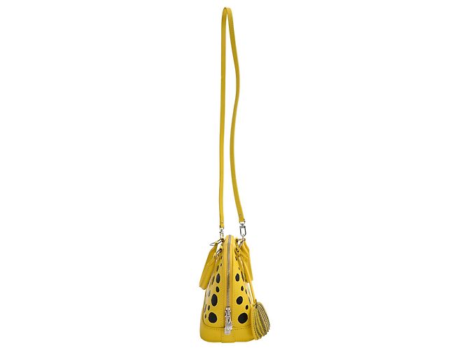 Borsa Louis Vuitton x Yayoi Kusama Alma BB in pelle Epi gialla Giallo Cammello - vista 2