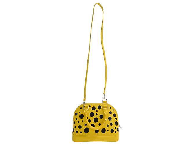 Borsa Louis Vuitton x Yayoi Kusama Alma BB in pelle Epi gialla Giallo Cammello - vista 3