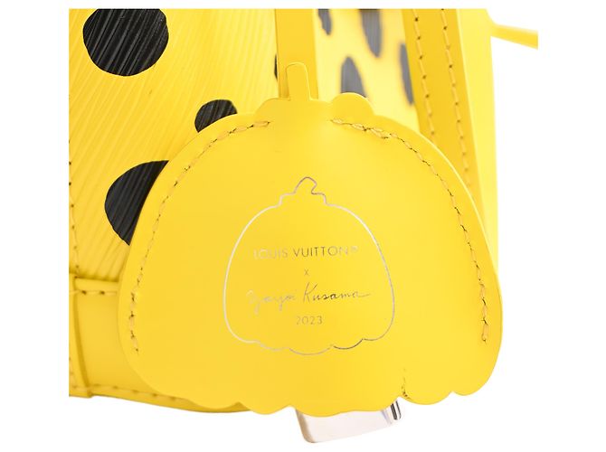 Borsa Louis Vuitton x Yayoi Kusama Alma BB in pelle Epi gialla Giallo Cammello - vista 8
